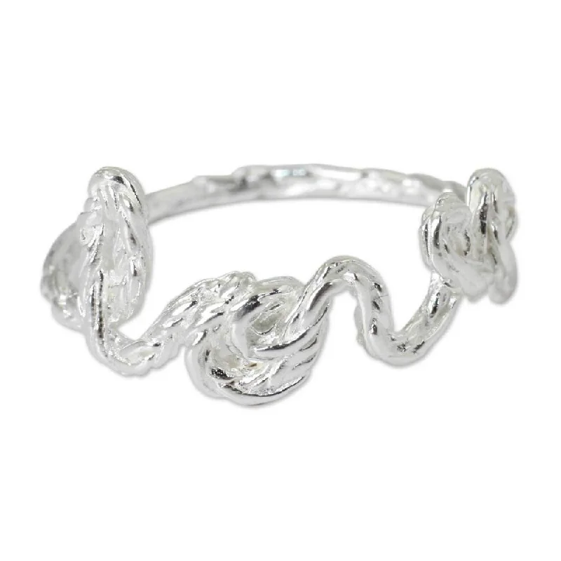 Handmade Sterling Silver Love Ring (Thailand)