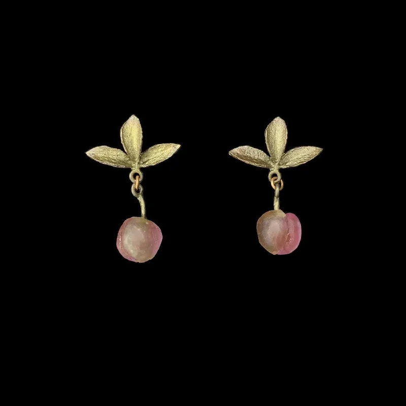 luxury wedding rings -vintage drop earrings -Peach Tree Earrings - Post