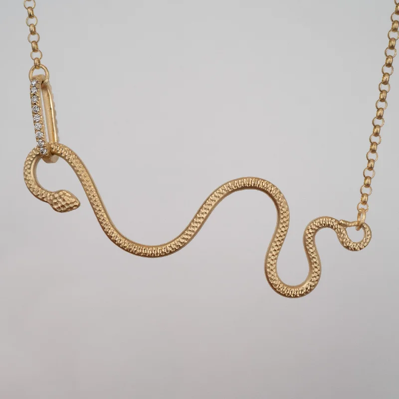 luxurious necklaces for women -Snake Hook Necklace