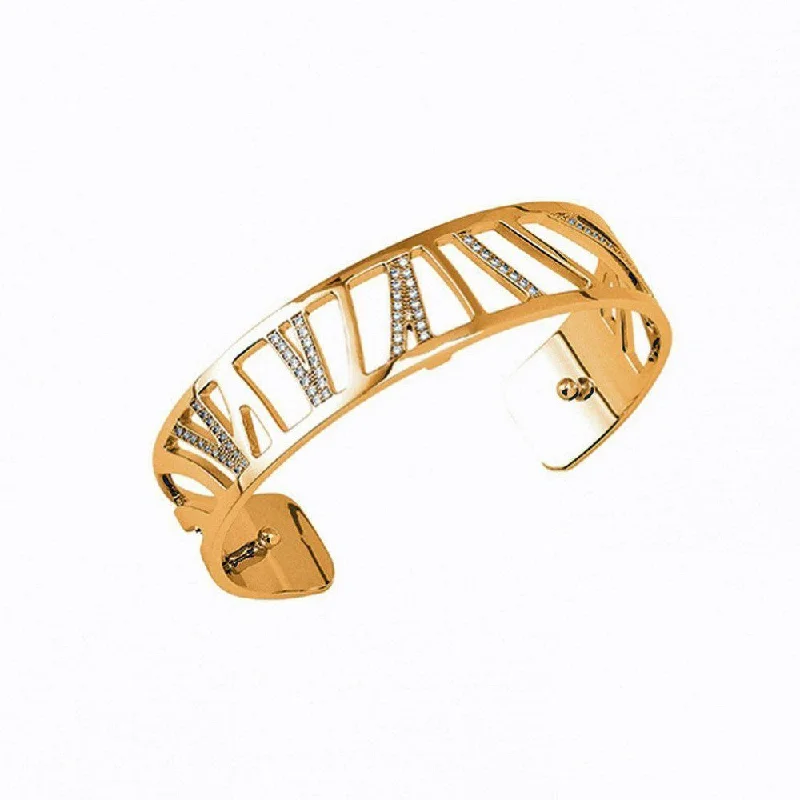 trendy bracelets for women -Perroquet Precious 14mm Cuff in Gold