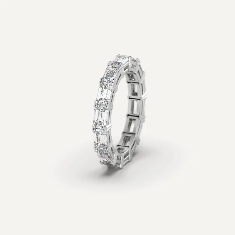 Emerald Cut East-West Diamond Eternity Ring