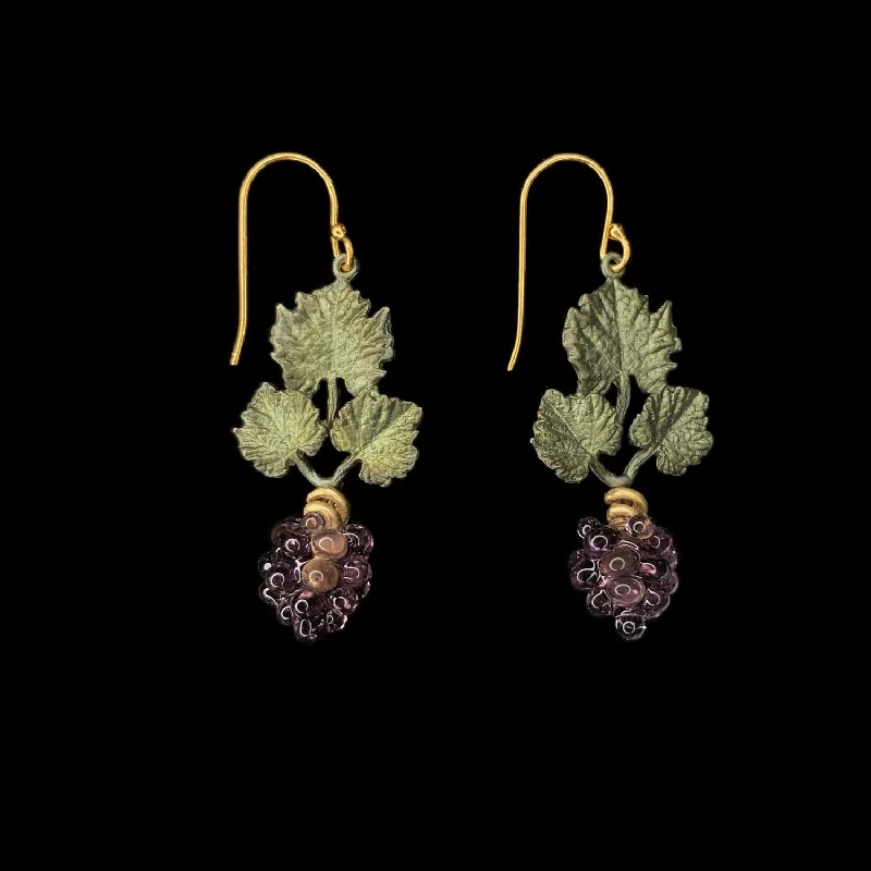 chunky rings for women -unique earrings for women -Wild Grape Vine Earrings - Wire