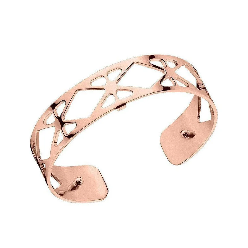 vintage bracelets for women -Resille 14mm Cuff in Rose Gold