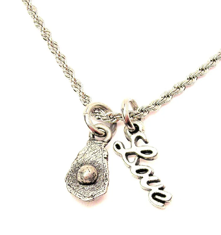 delicate necklaces for women -Avocado 20" Chain Necklace With Cursive Love Accent