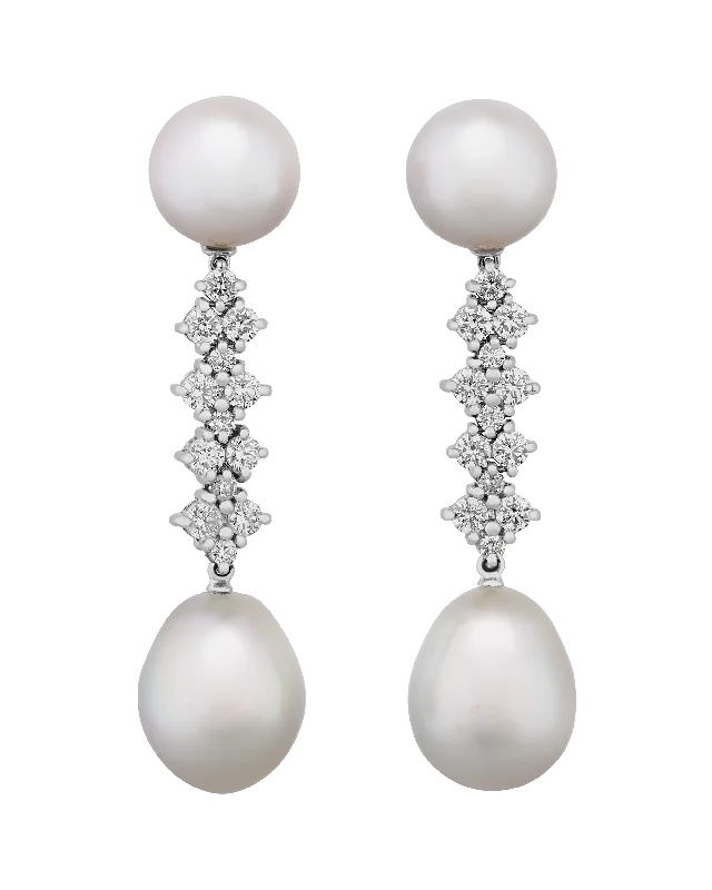 statement rings for women -pearl earrings for women -South Sea Pearl and Diamond Earrings