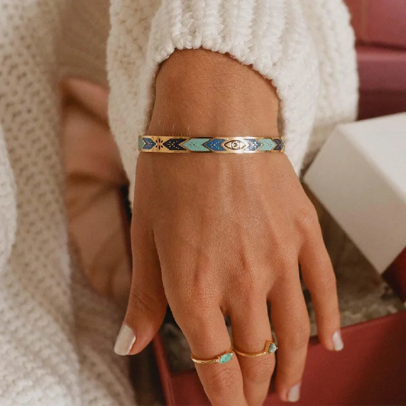 sterling silver cuff bangles -Aurelia Waterproof Cuff