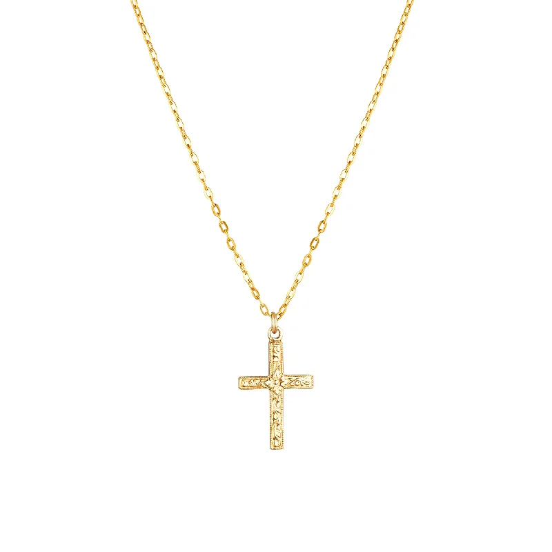 jewelry sets with necklaces -Petite Cross Necklace