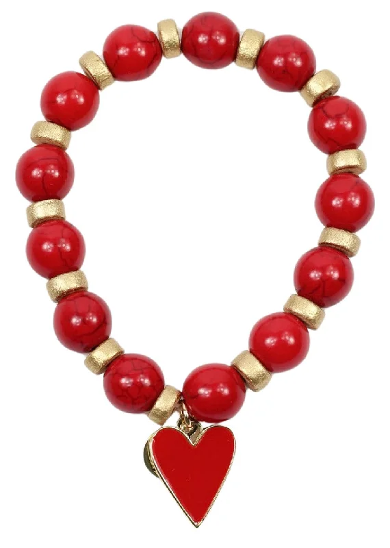 wedding bracelets for women -Kendley - Red Hot Heart