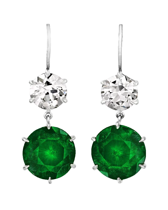 luxury rose gold rings -custom engraved earrings -Raymond Yard Demantoid Garnet Earrings, 8.79 Carats