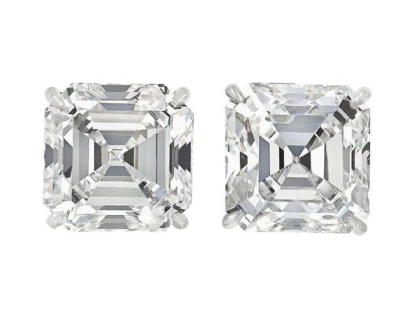 vintage solitaire diamond rings -luxury gold earrings for women -Asscher-Cut Diamond Earrings