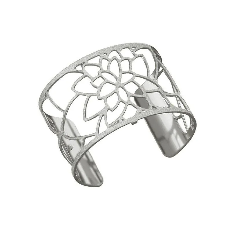 flower bangles for women -Nenuphar 40mm Cuff in Silver