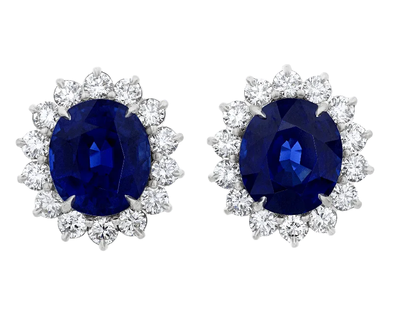 classic rings for women -gold hoop earrings for women -Unheated Sapphire Earrings, 20.62 Carats