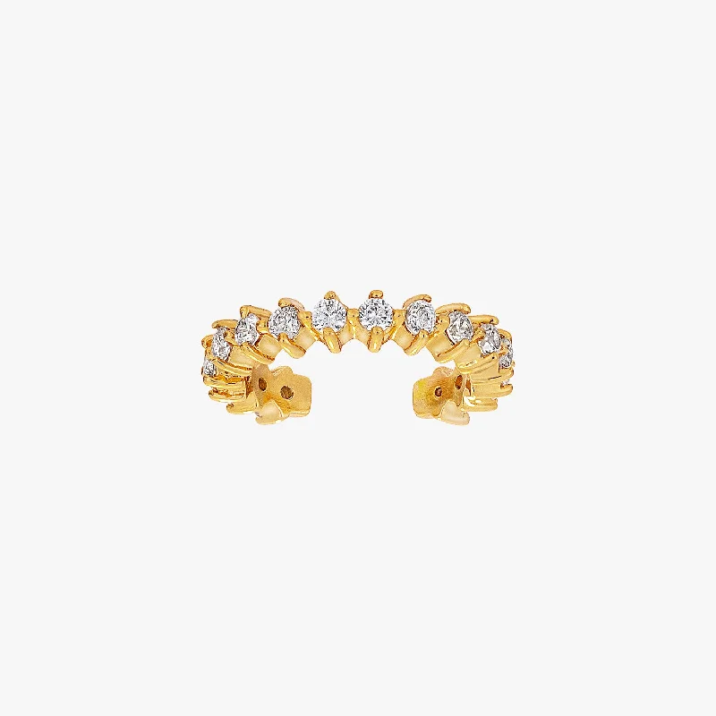 diamond-studded bracelets -Eternity Marquise Ear Cuff