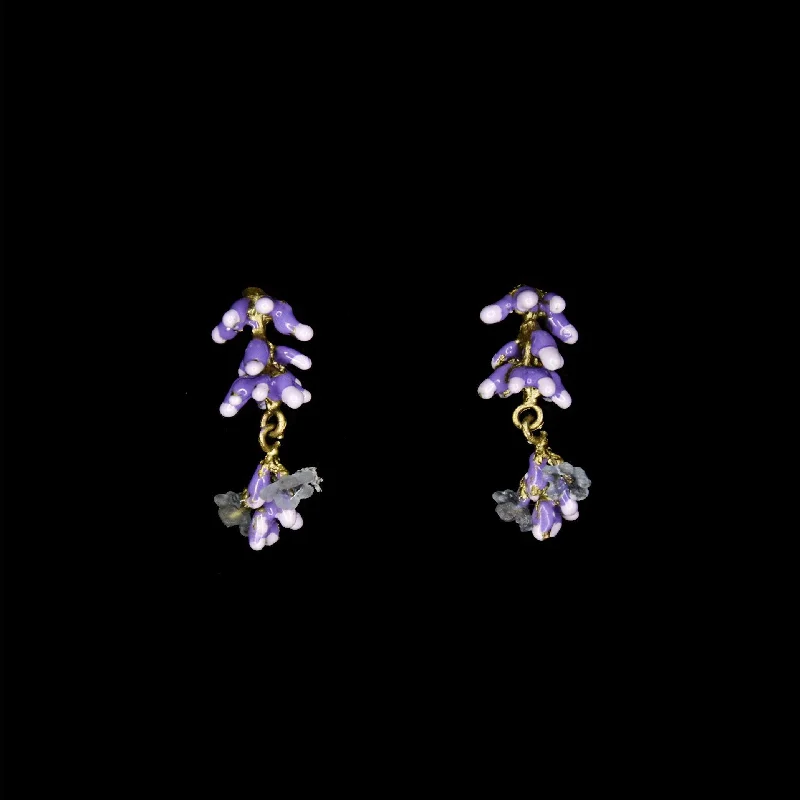 wedding rings with gemstones -elegant gemstone earrings -Lavender Earrings - Post