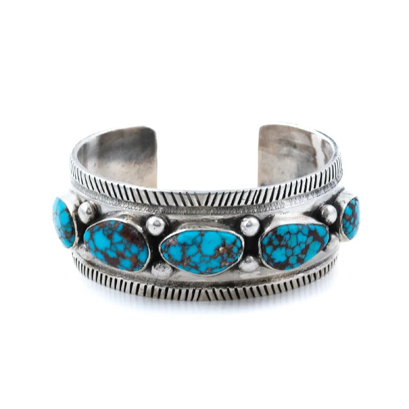 cuff bracelets for women -Snowhawk 43ct Egyptian Turquoise Cuff