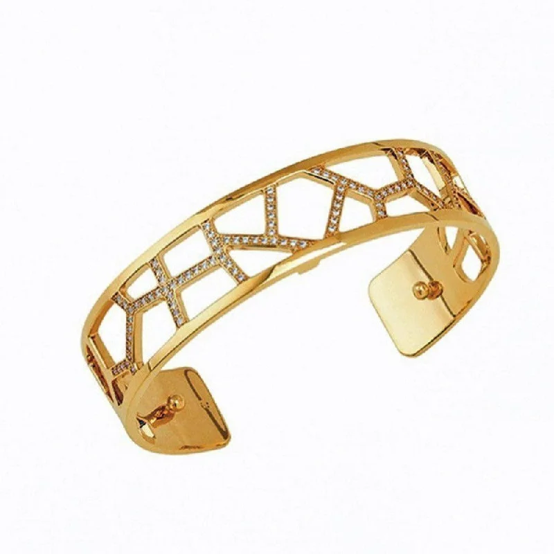 eco-friendly bracelets for women -Girafe Precious 14mm Cuff in Gold