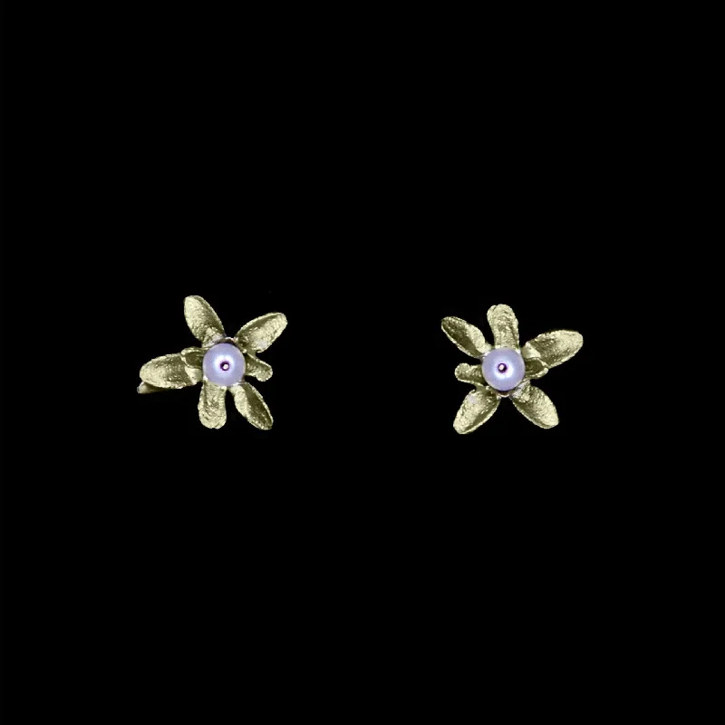 wedding bands for women -crystal earrings for women -Flowering Thyme Earrings - Stud Post