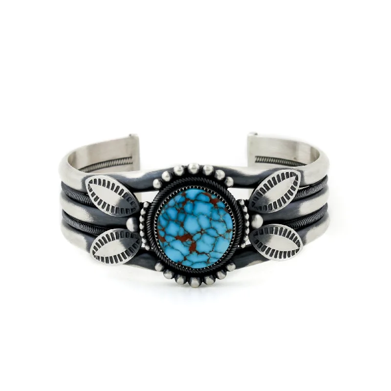 pearl bracelets for women -Contemporary Egyptian Turquoise Navajo Cuff by the Coveted Jacob Morgan