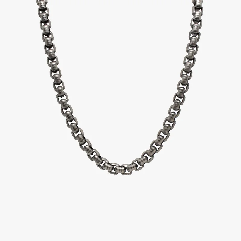 simple chain necklaces for women -Sterling Venetian Box Chain Necklace