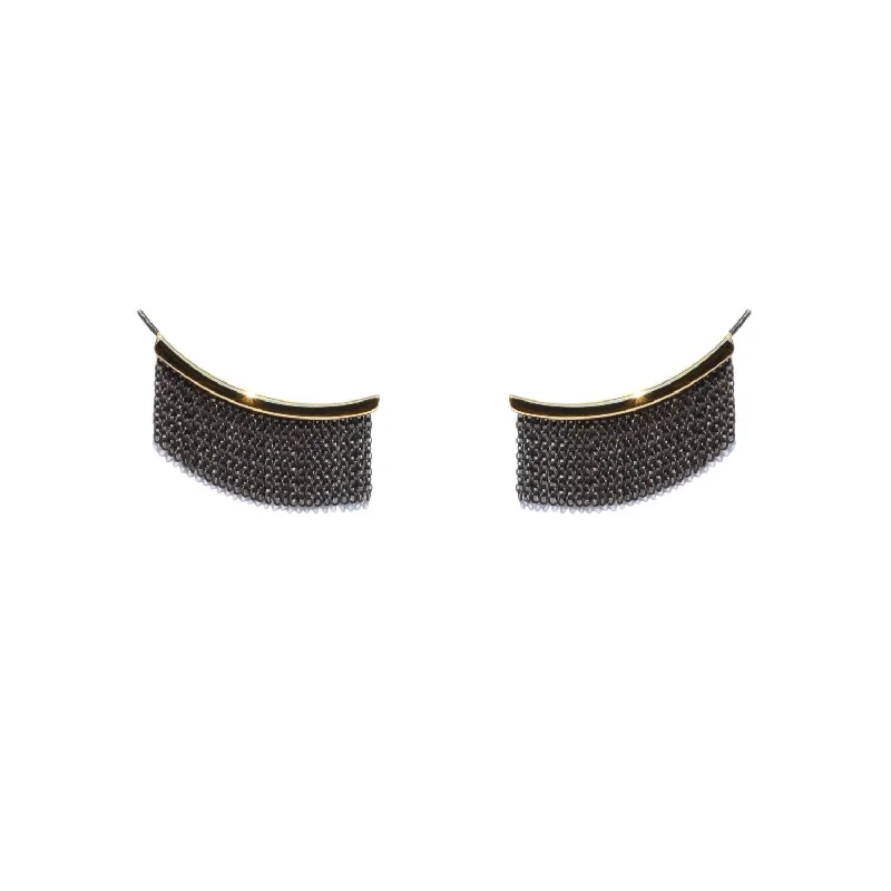 Large 2 Tone Fringe Ear Climbers