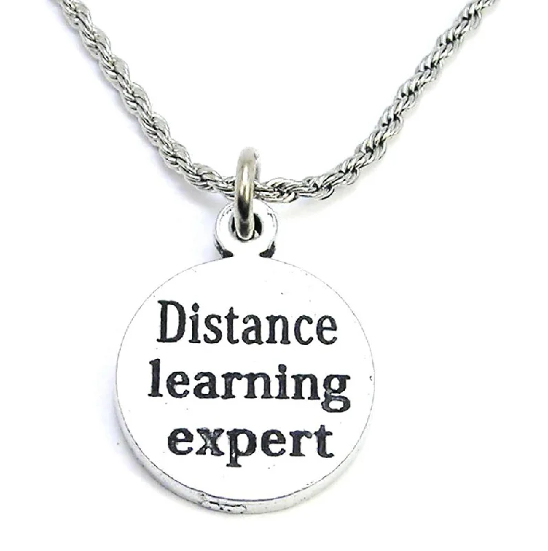 charm necklaces for women -Distance Learning Expert Single Charm Necklace