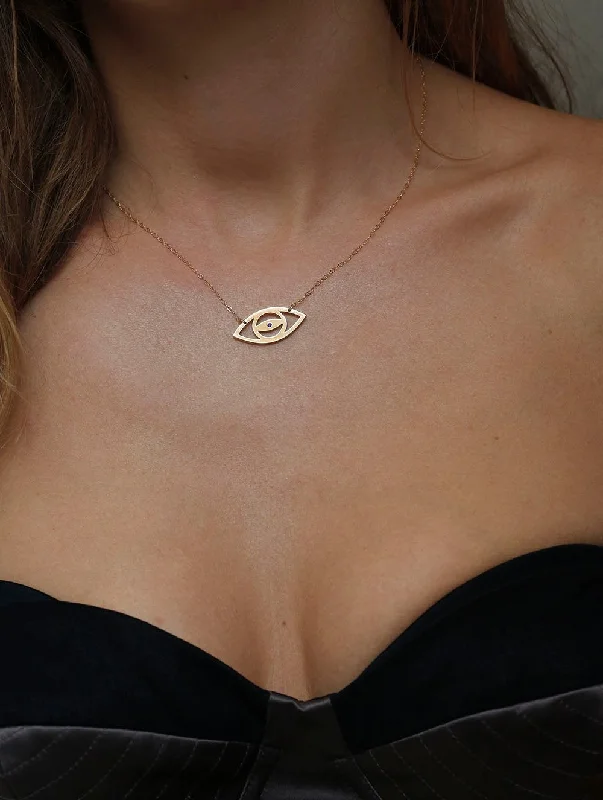 luxury gold necklaces for women -Eye Necklace, Protection Necklace