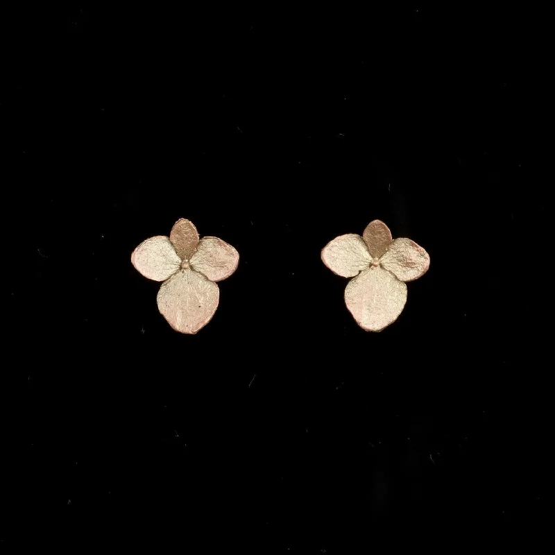 vintage wedding rings for women -simple earrings for women -Hydrangea Earrings - Petal Post