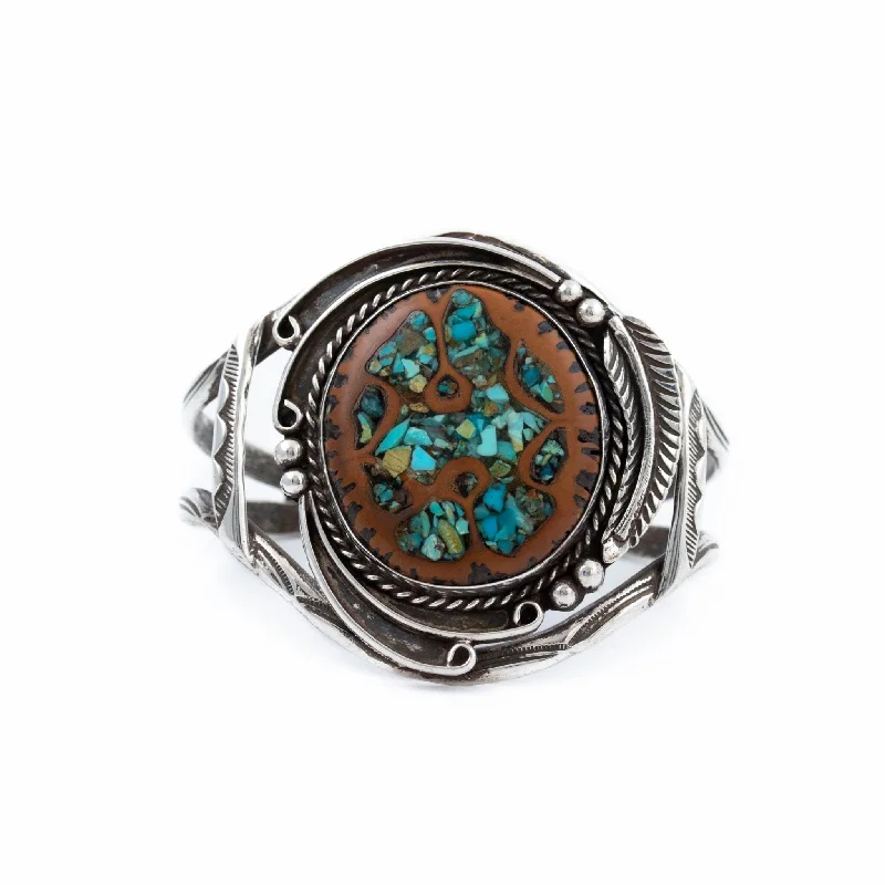 birthstone bracelets for women -Multi-Layered Turquoise Cuff