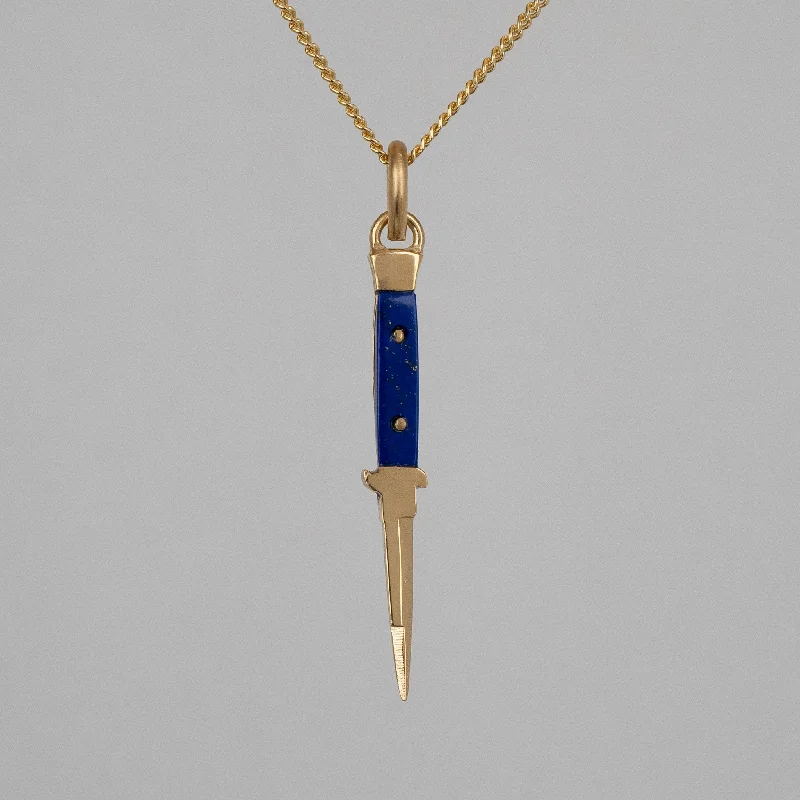 infinity necklaces for women -Lapis Cut a Bitch