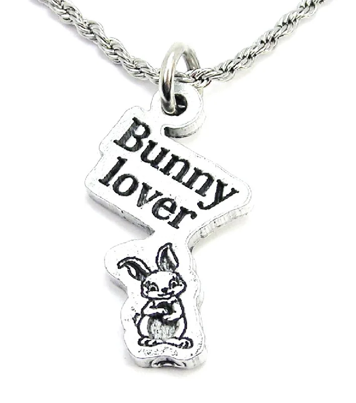 minimalist necklaces for women -Bunny Lover Single Charm Necklace