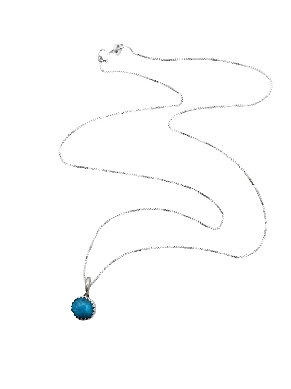 bridal necklaces for women -Sterling Silver Turquoise Nugget Pendant Necklace