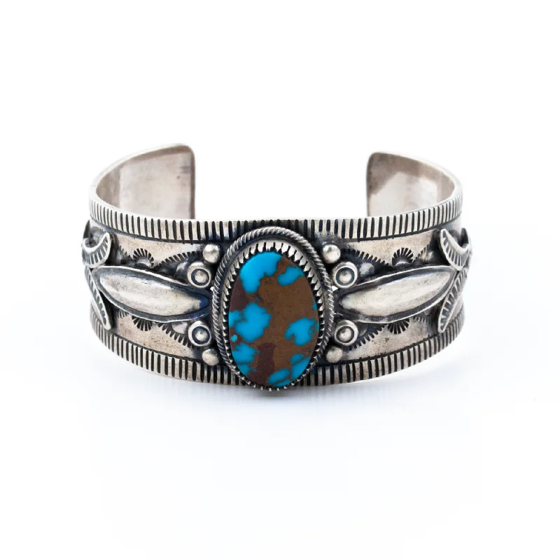 tennis bracelets for women -Chocolatey Egyptian Turquoise Cuff