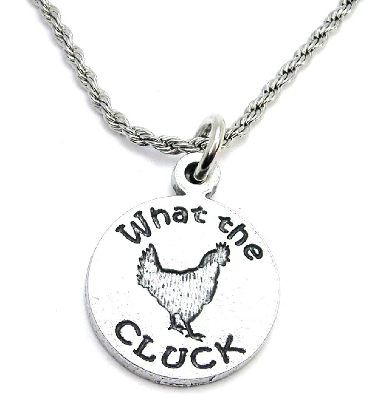 personalized gold necklaces -What The Cluck Chicken Single Charm Necklace