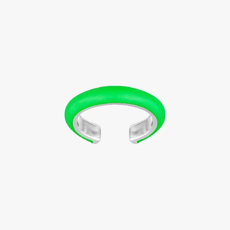 women's silver bracelets -Classic Green Ear Cuff