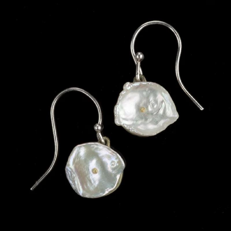 statement wedding rings for women -cluster earrings for women -Silver Dollar Earrings - Wire Drop