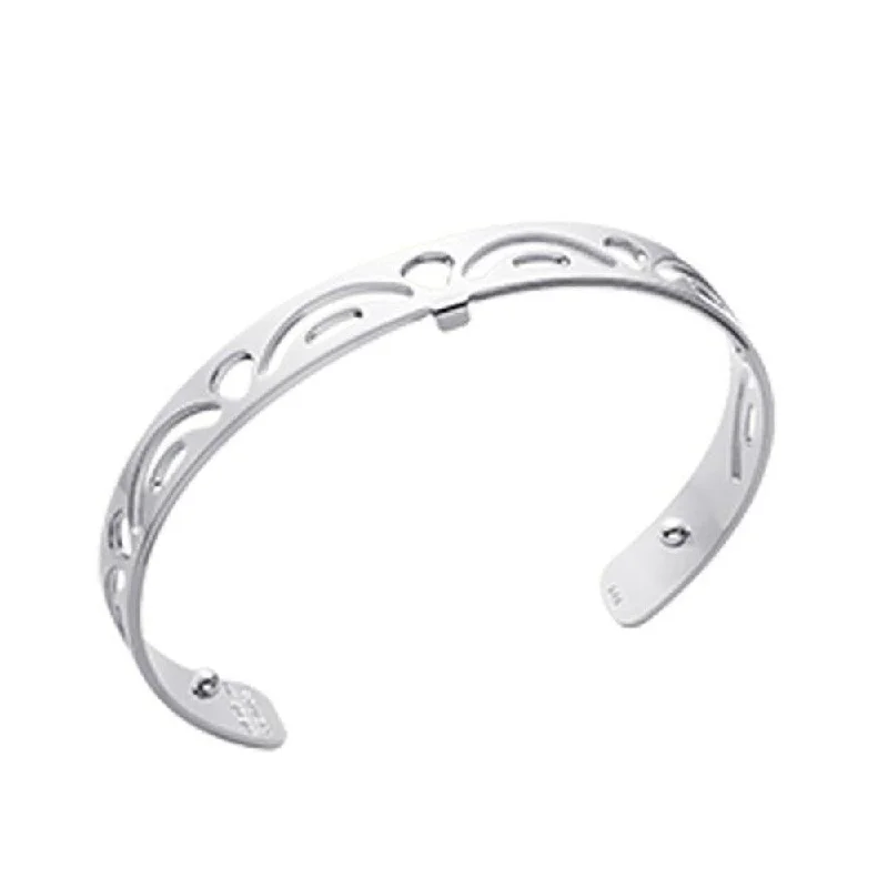 hammered bangles for women -Poisson 8mm Cuff in Silver