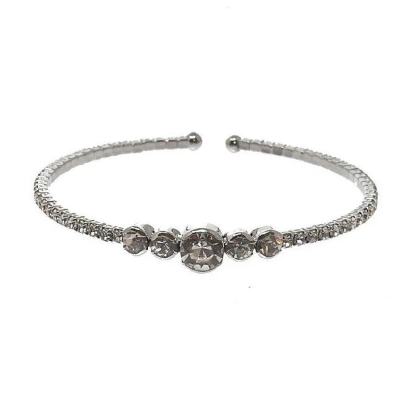 double strand bangles -1 Row Crystal Cuff