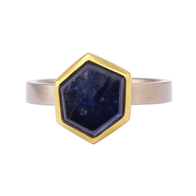 Sapphire Hexagon Ring