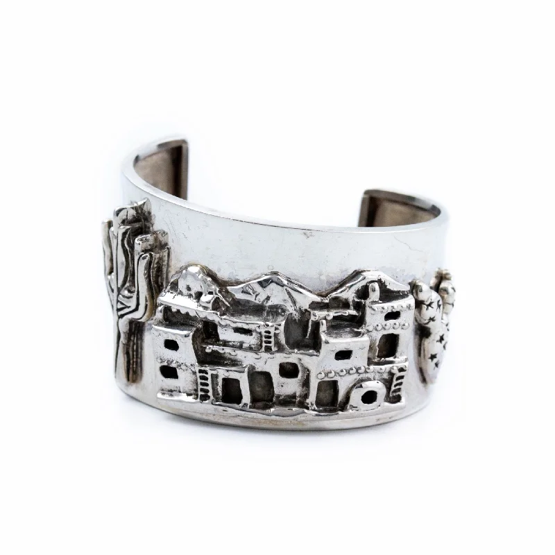 crystal bracelets for women -"New Mexican Town" Taxco Cuff