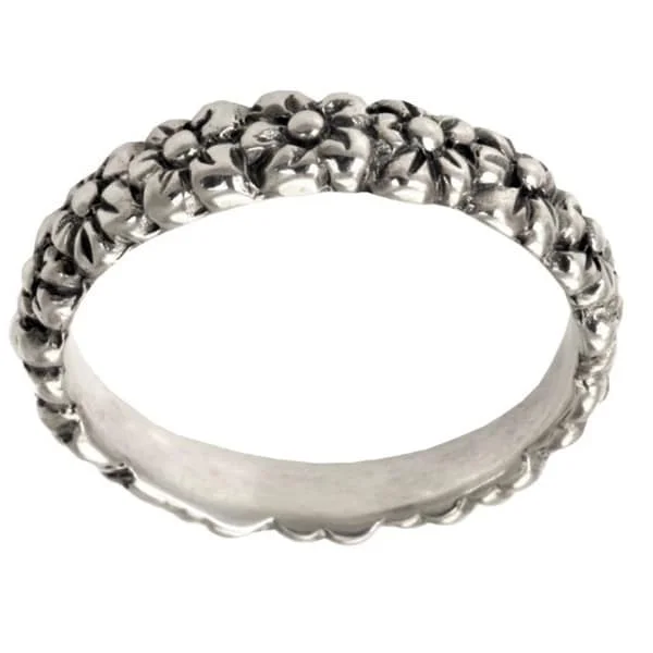 NOVICA Handmade Flower Garland Sterling Silver Ring (Indonesia)