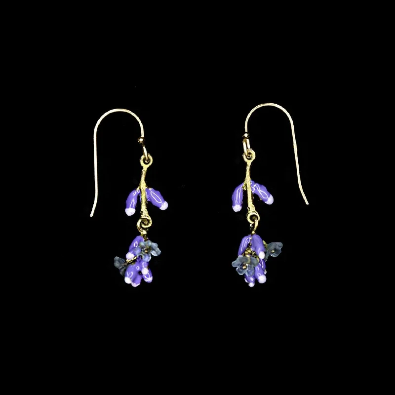 custom birthstone rings -simple diamond earrings -Lavender Earrings - Dangle Wire