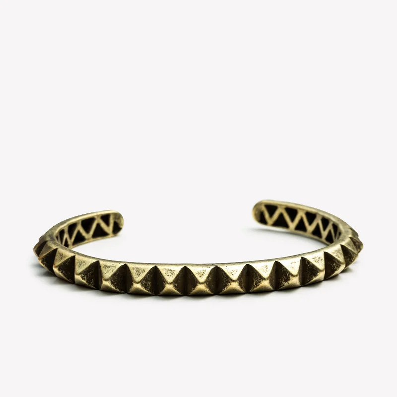 tennis bracelets for women -MENS PYRAMID CUFF