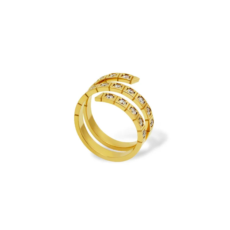 IWAY Diamond Spiral Ring