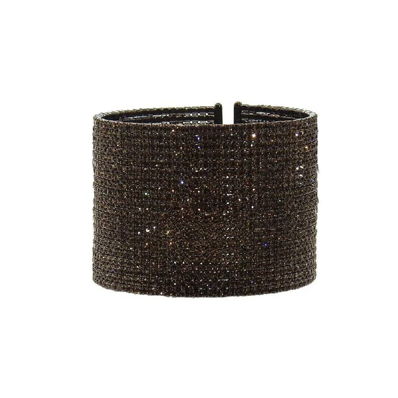 chic bangles for women -Pave Crystal Cuff