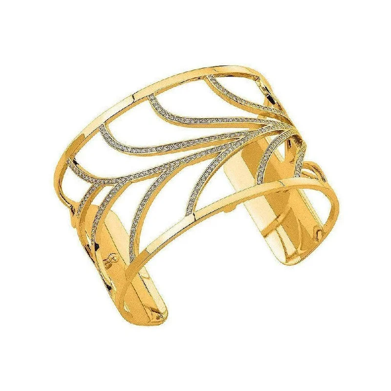 boho bracelets for women -Courbe Precious 40mm Cuff in Gold