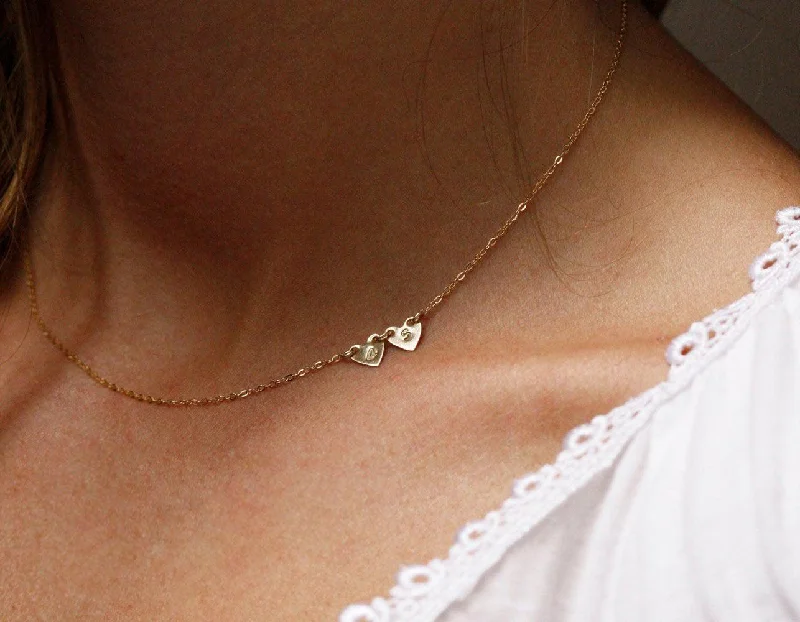 personalized gold necklaces -Personalized Gift Jewelry, Sideways Initial Necklace