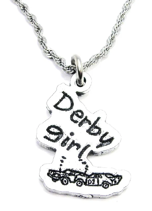 colorful necklaces for women -Derby Girl Crashed Cars Single Charm Necklace