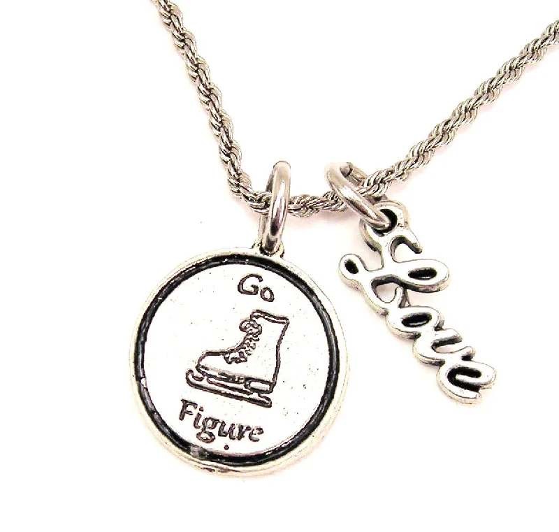 charm necklaces for women -Go Figure 20" Chain Necklace With Cursive Love Accent