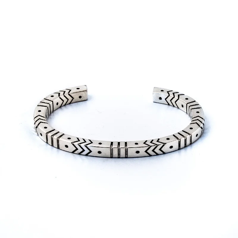 boho chic bangles -"Nazca" Stacker Cuff