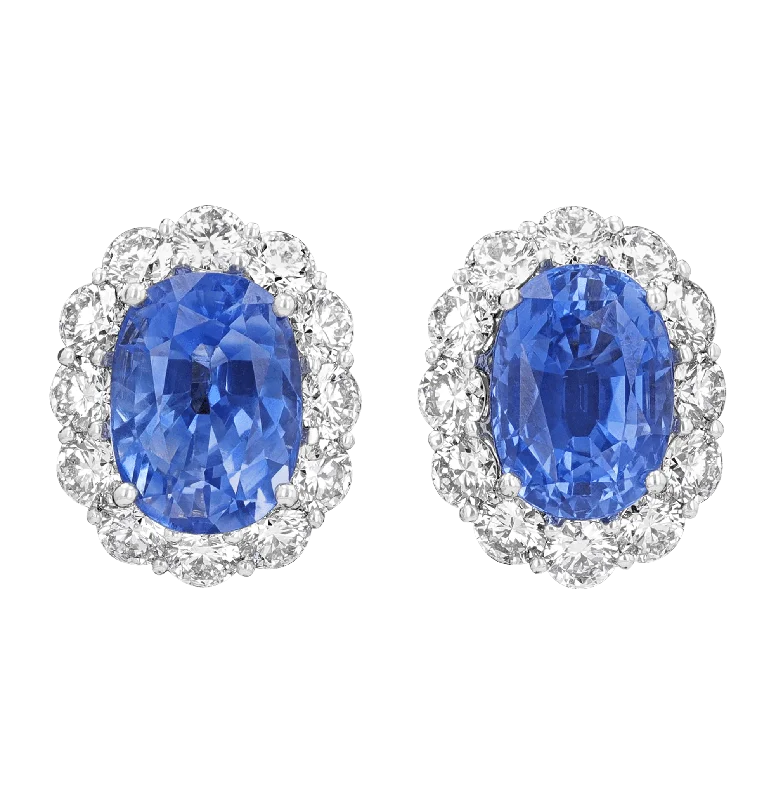 elegant diamond rings for women -luxury ear cuffs -Sapphire Earrings, 9.64 carats